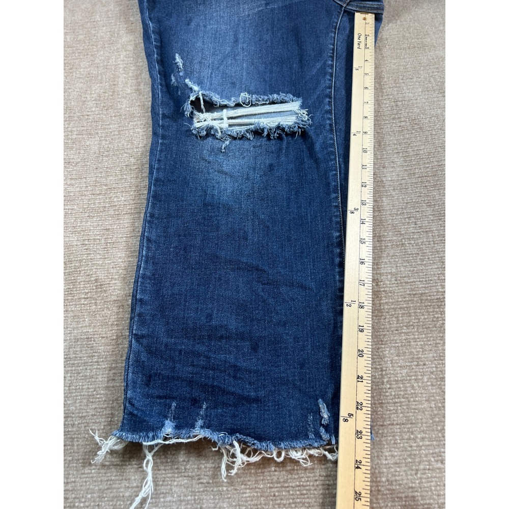 Judy Blue Los Angeles Wide Leg Distressed Jeans 20W Dark Wash JB82593DK-PL - Picture 11 of 13